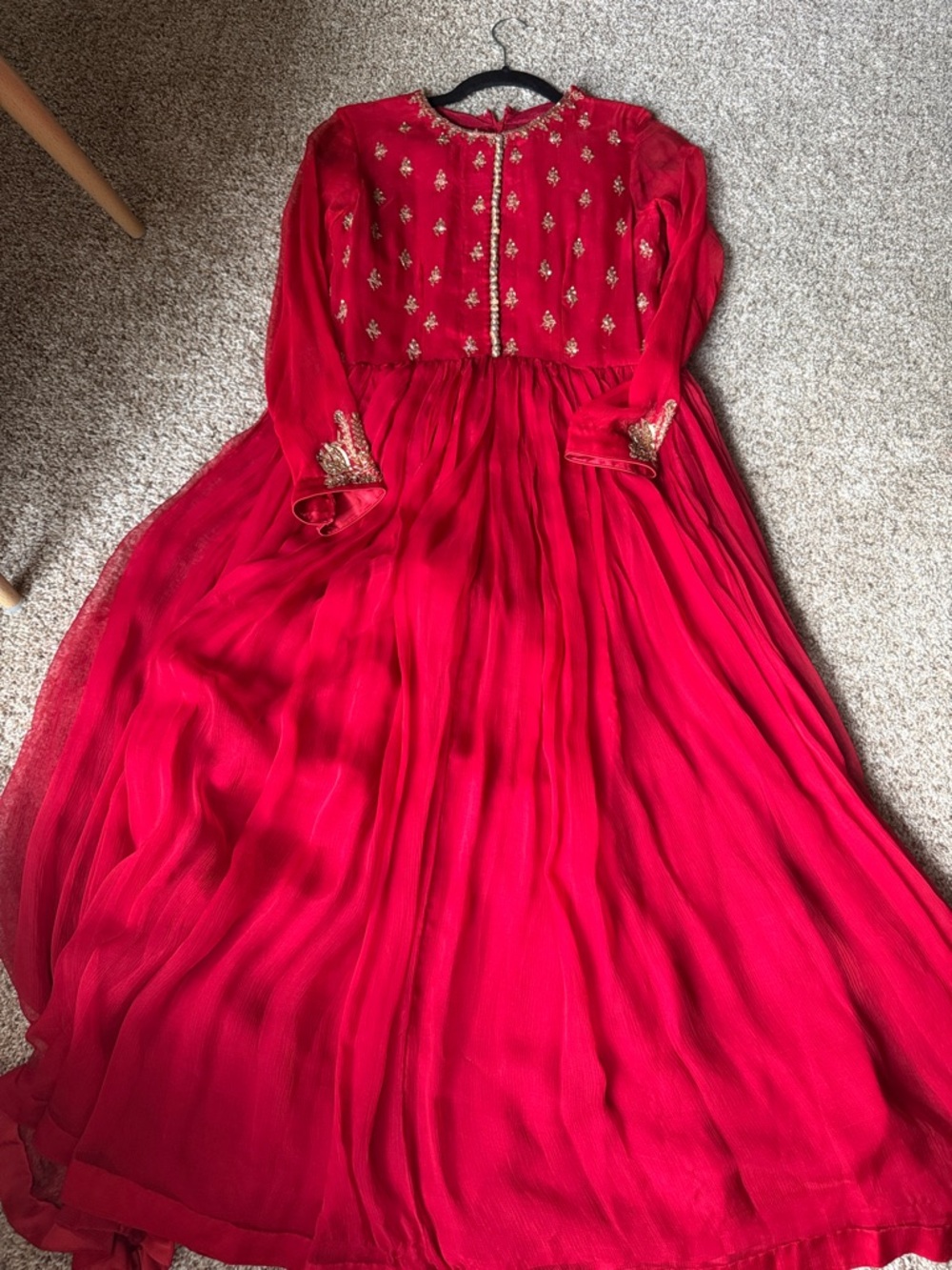 Women’s royal red dress| Pakistani| three piece